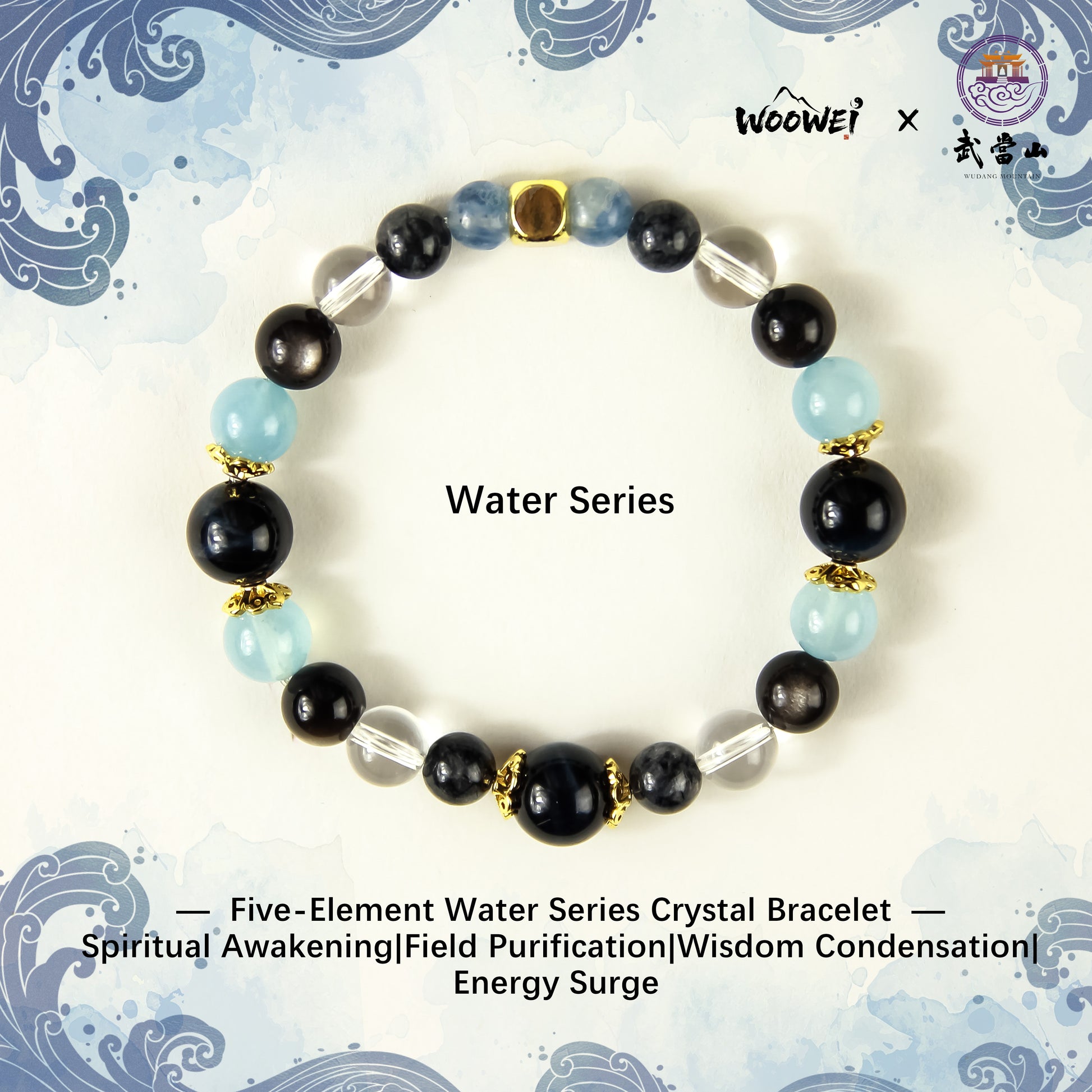 Five-Element Water Series Crystal Bracelet