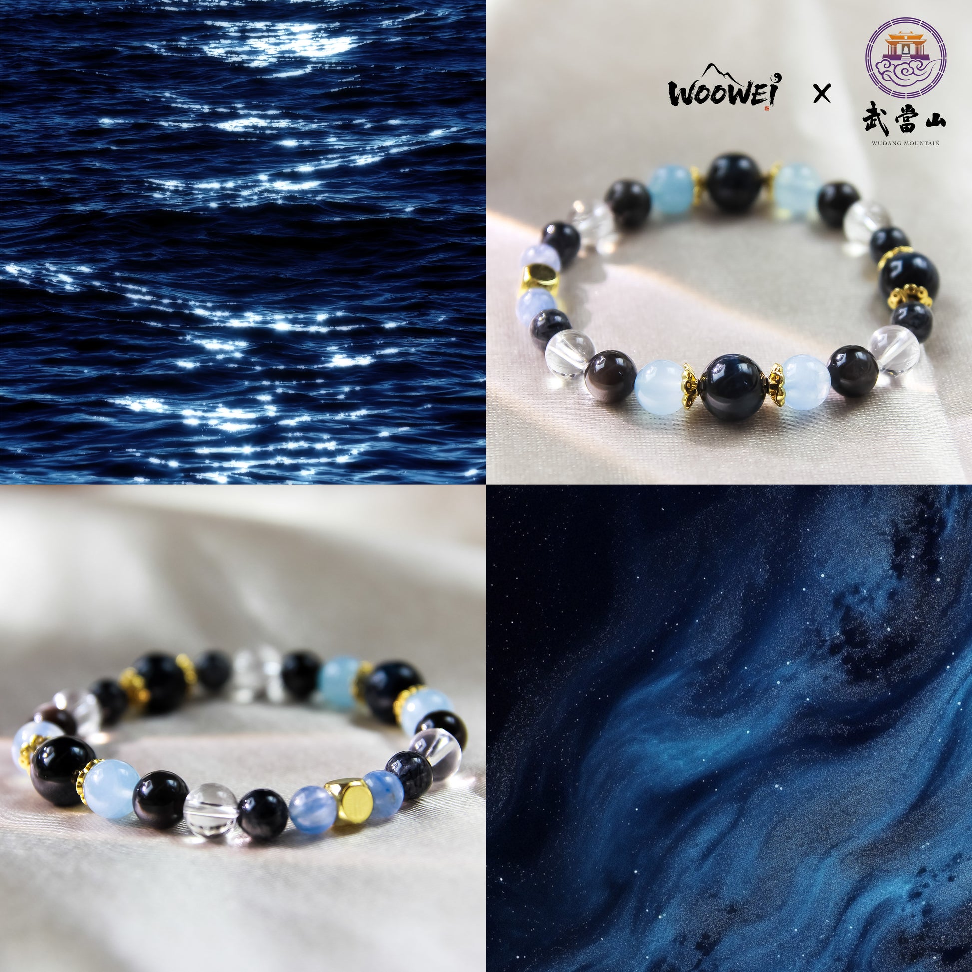 Five-Element Water Series Crystal Bracelet