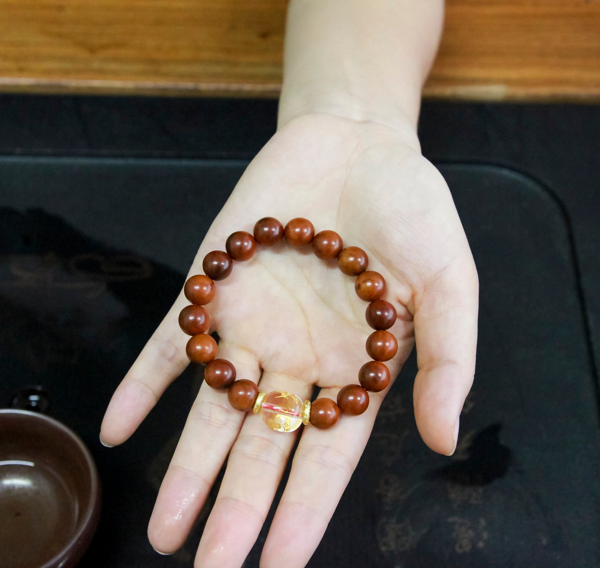 Wudang Mountain Lightning-Struck Jujube Wood Bracelet