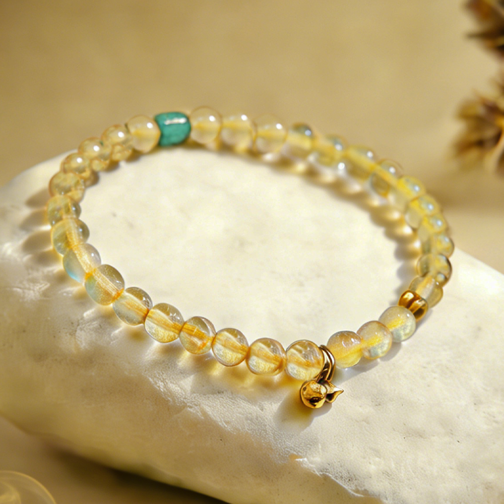 Crystal Bracelet · Golden Fortune and Wealth Attraction Crystal Bracelet (Golden Hair Crystal)