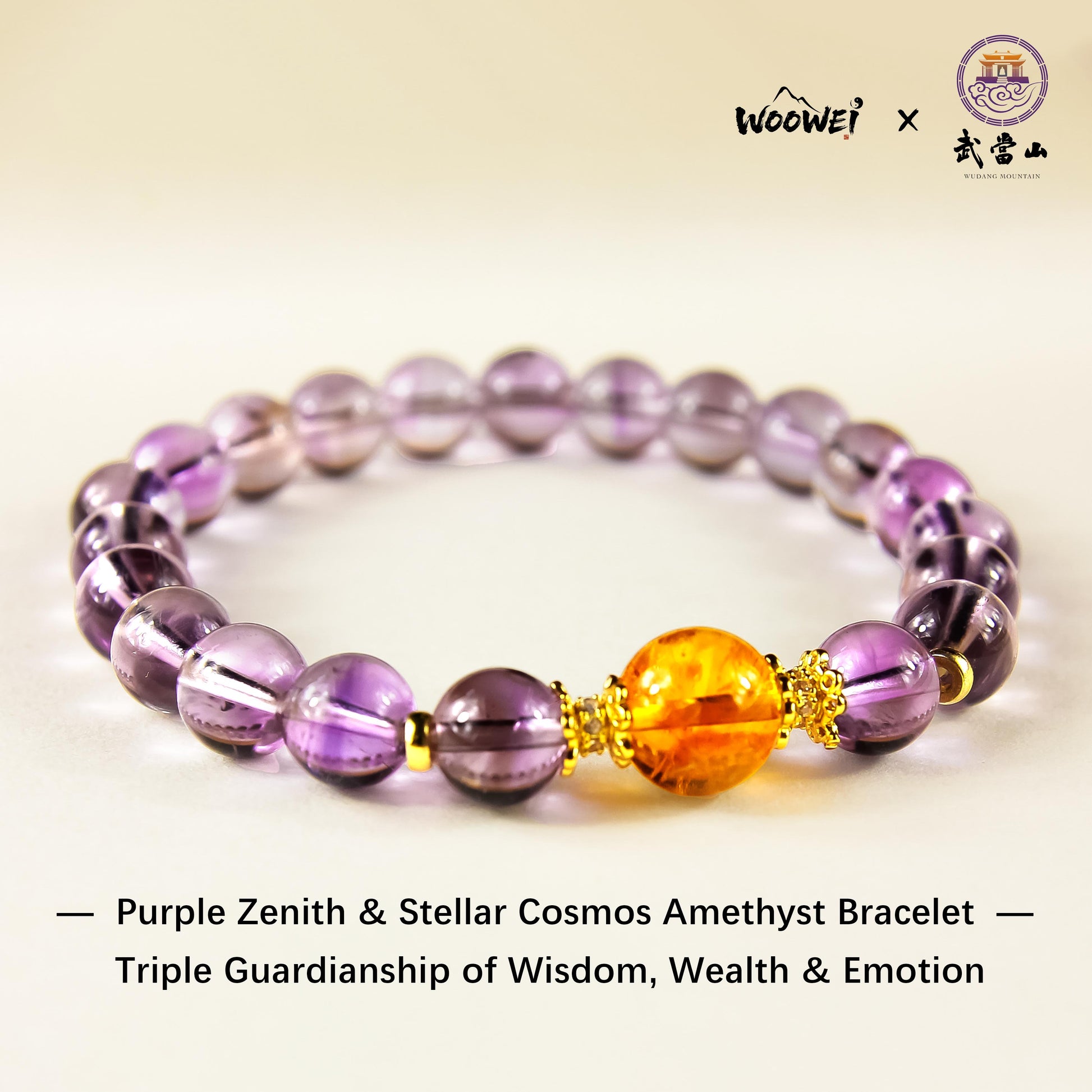 0030-Purple Zenith & Stellar Cosmos Amethyst Bracelet