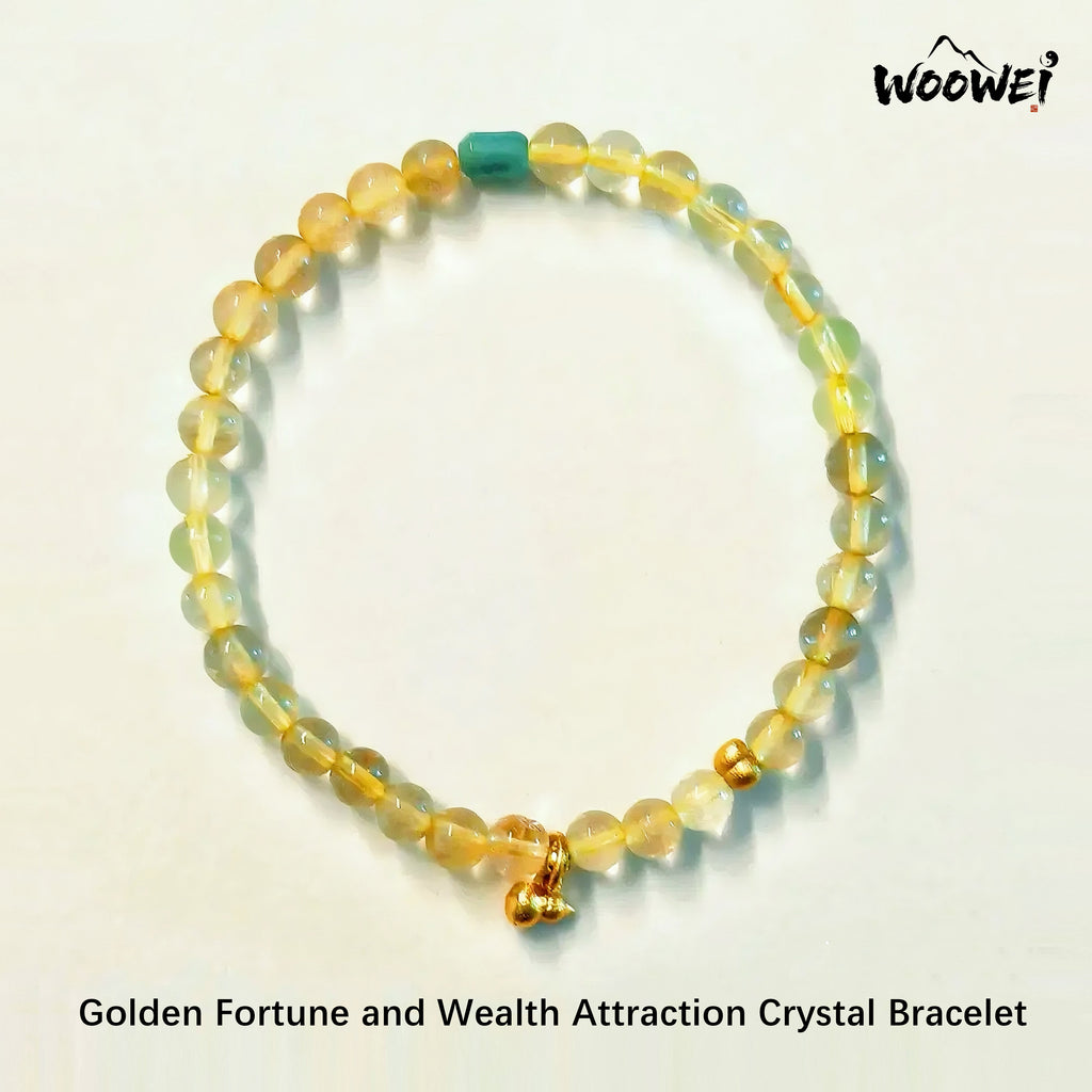 Crystal Bracelet · Golden Fortune and Wealth Attraction Crystal Bracelet (Golden Hair Crystal)