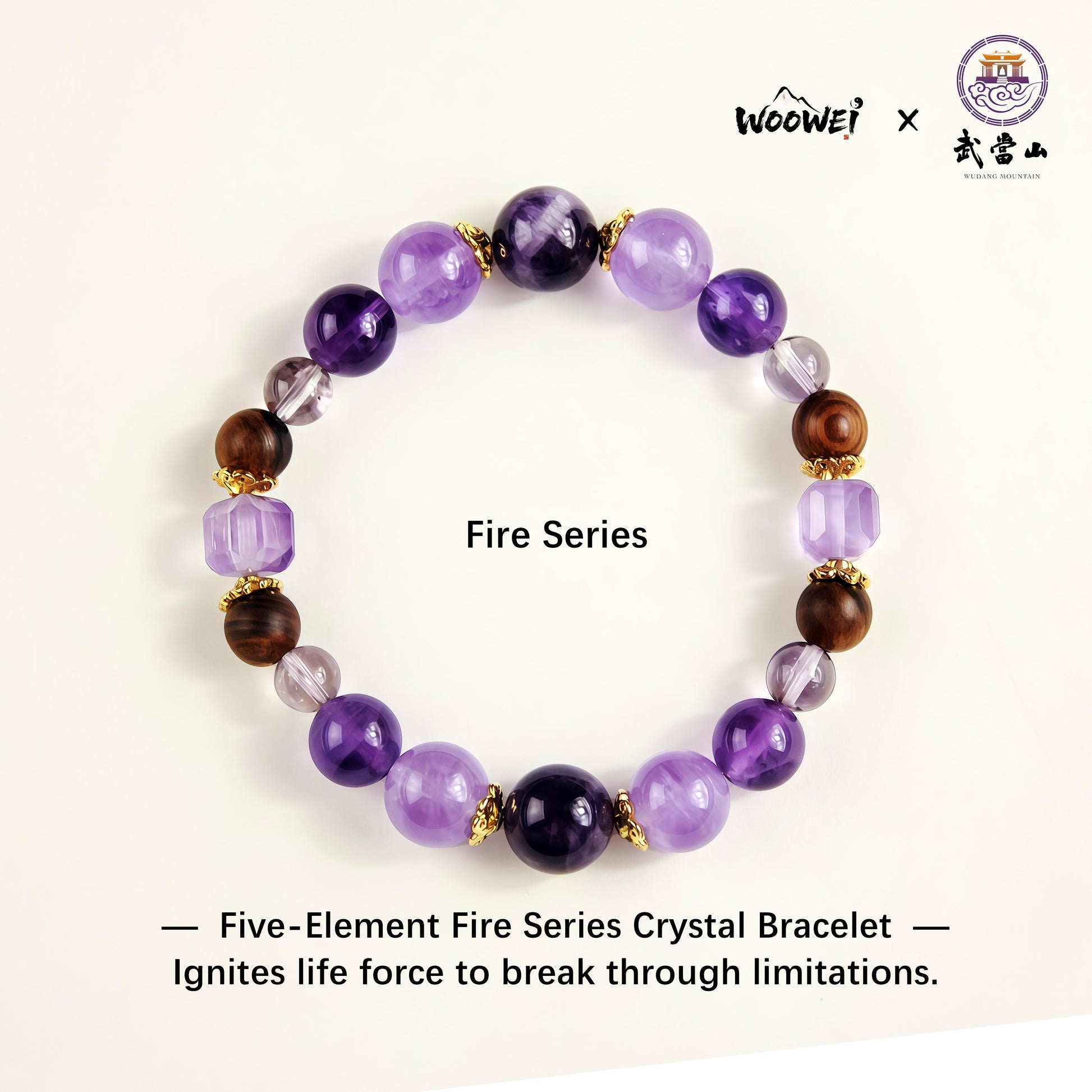 0028-Five-Element Fire Series Crystal Bracelet