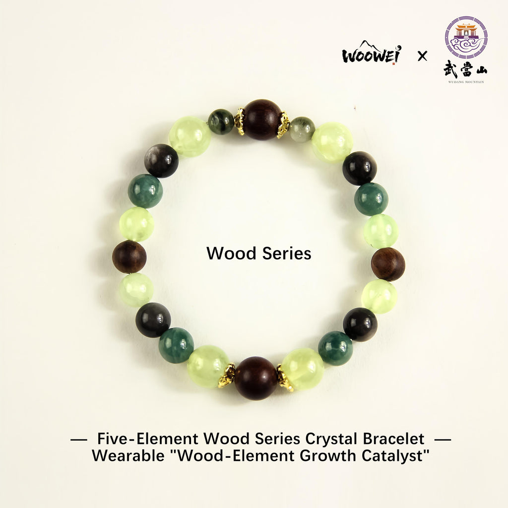 0027-Five-Element Wood Series Crystal Bracelet