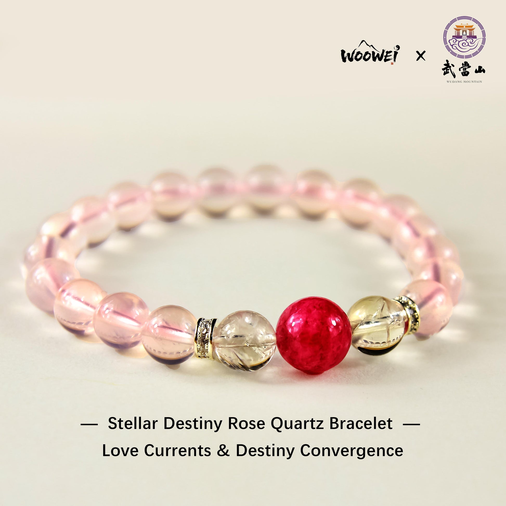 0031-Stellar Destiny Rose Quartz Bracelet