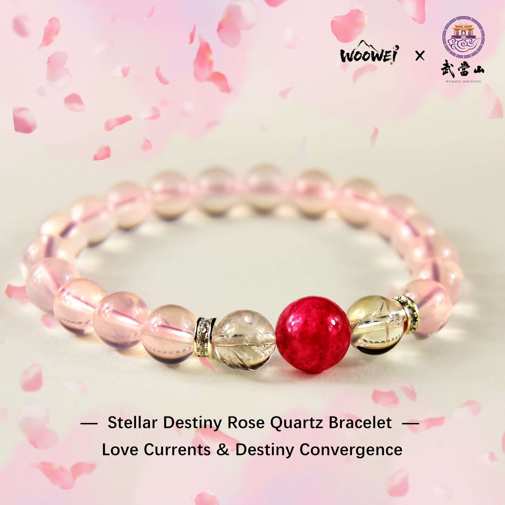 0031-Stellar Destiny Rose Quartz Bracelet