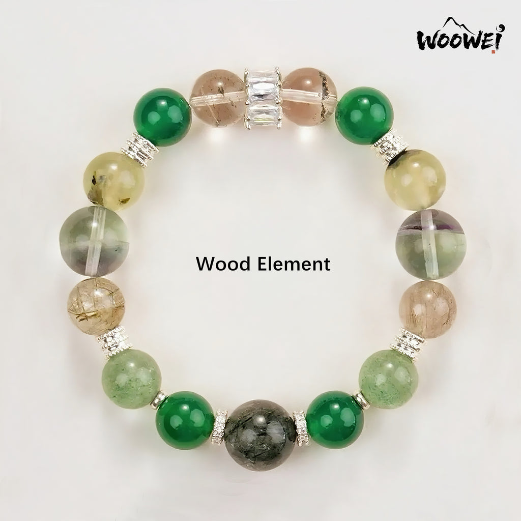 Five Elements Crystal Bracelet | Wood Element