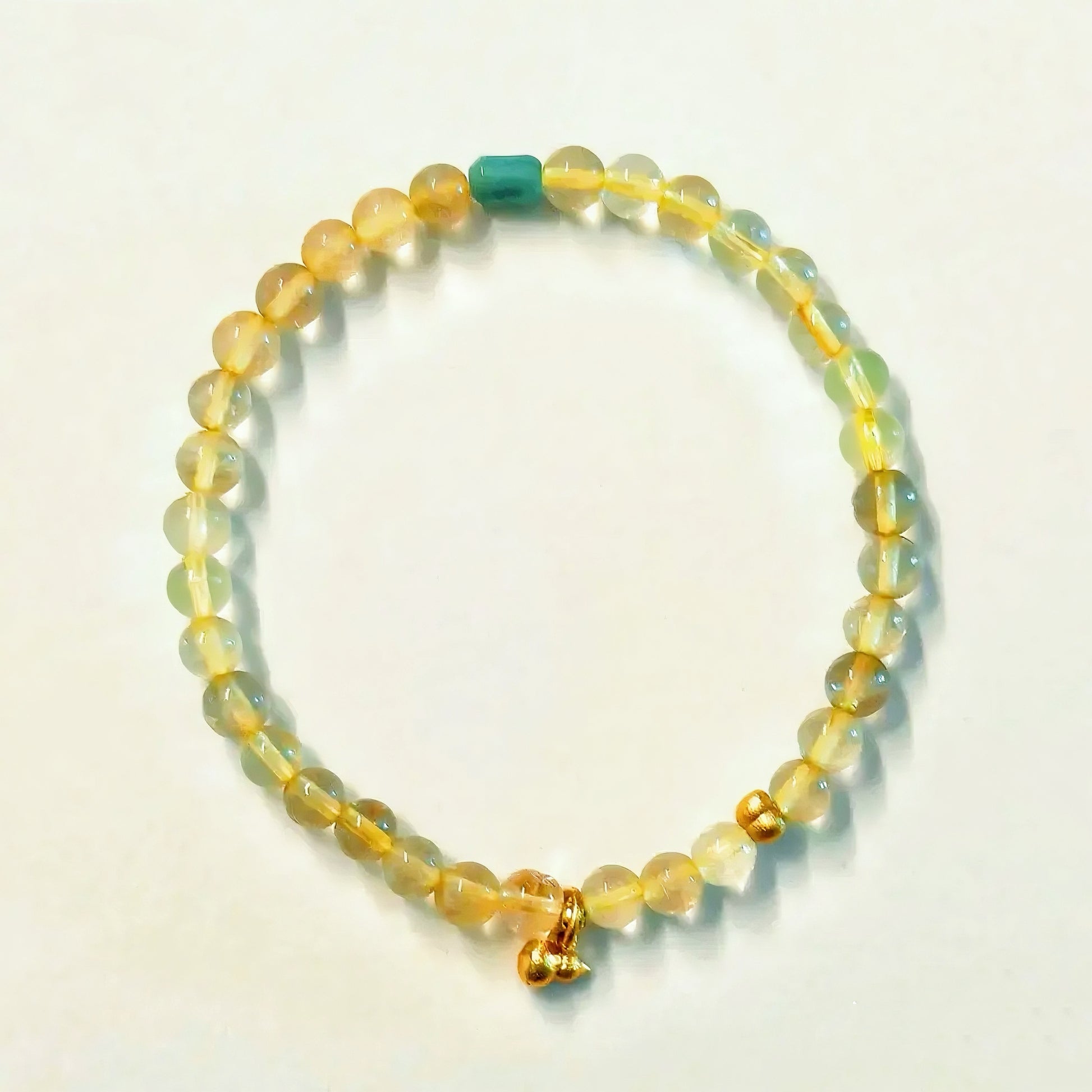 0041-Golden Fortune and Wealth Attraction Crystal Bracelet (Golden Hair Crystal)