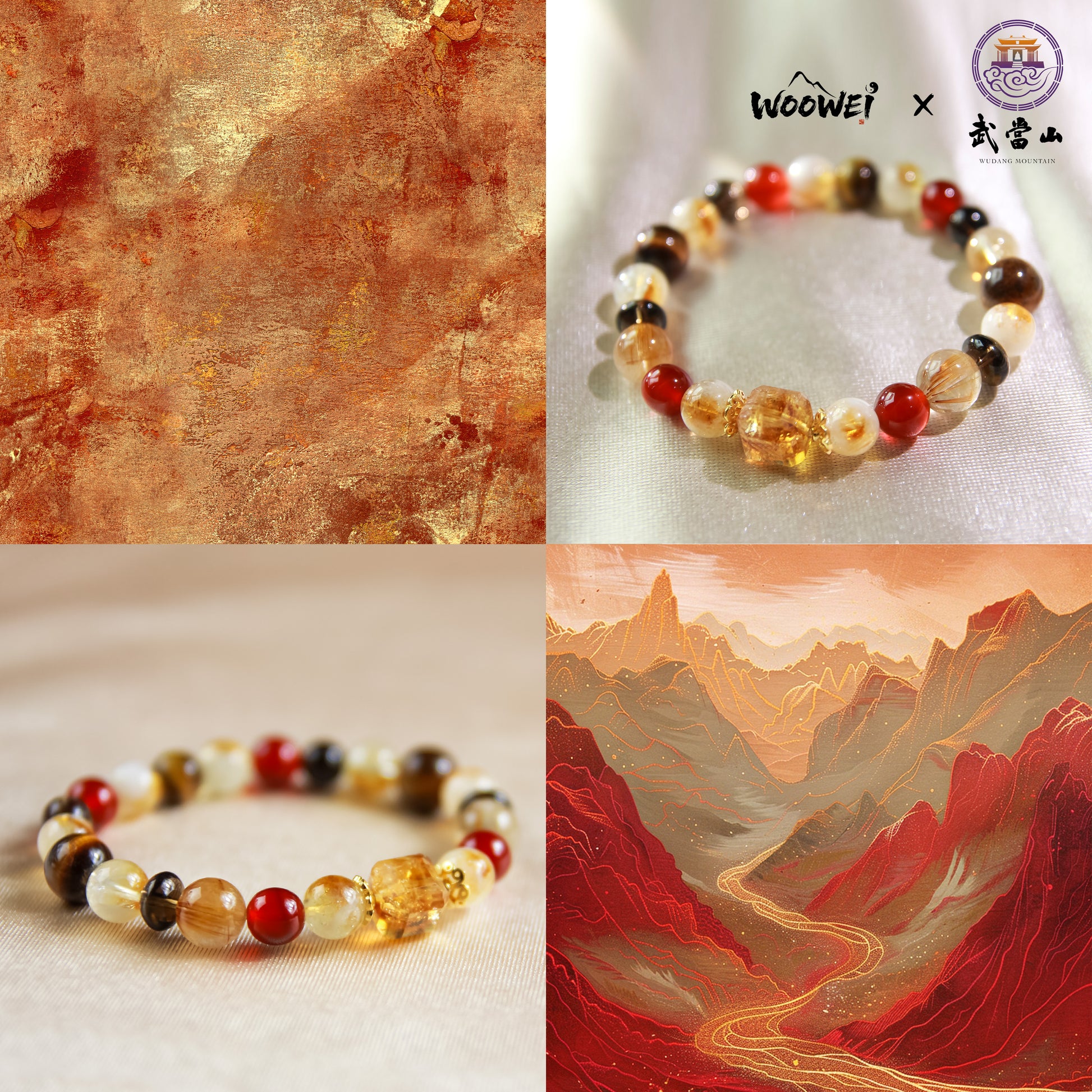 0025-Five-Element Earth Series Crystal Bracelet