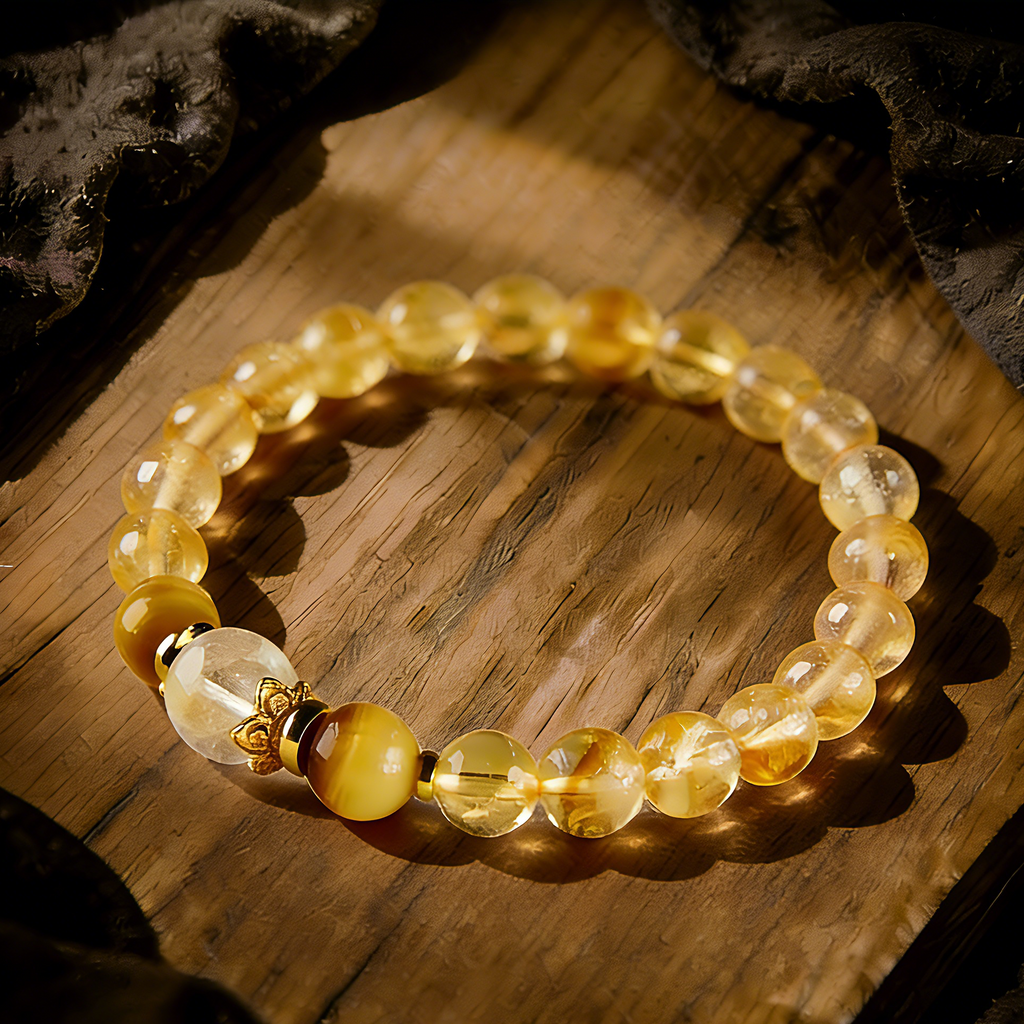 Pyramid of Prosperity Tri-Effect Citrine Bracelet
