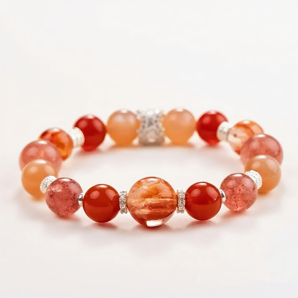 0037-Five Elements Crystal Bracelet | Fire Element