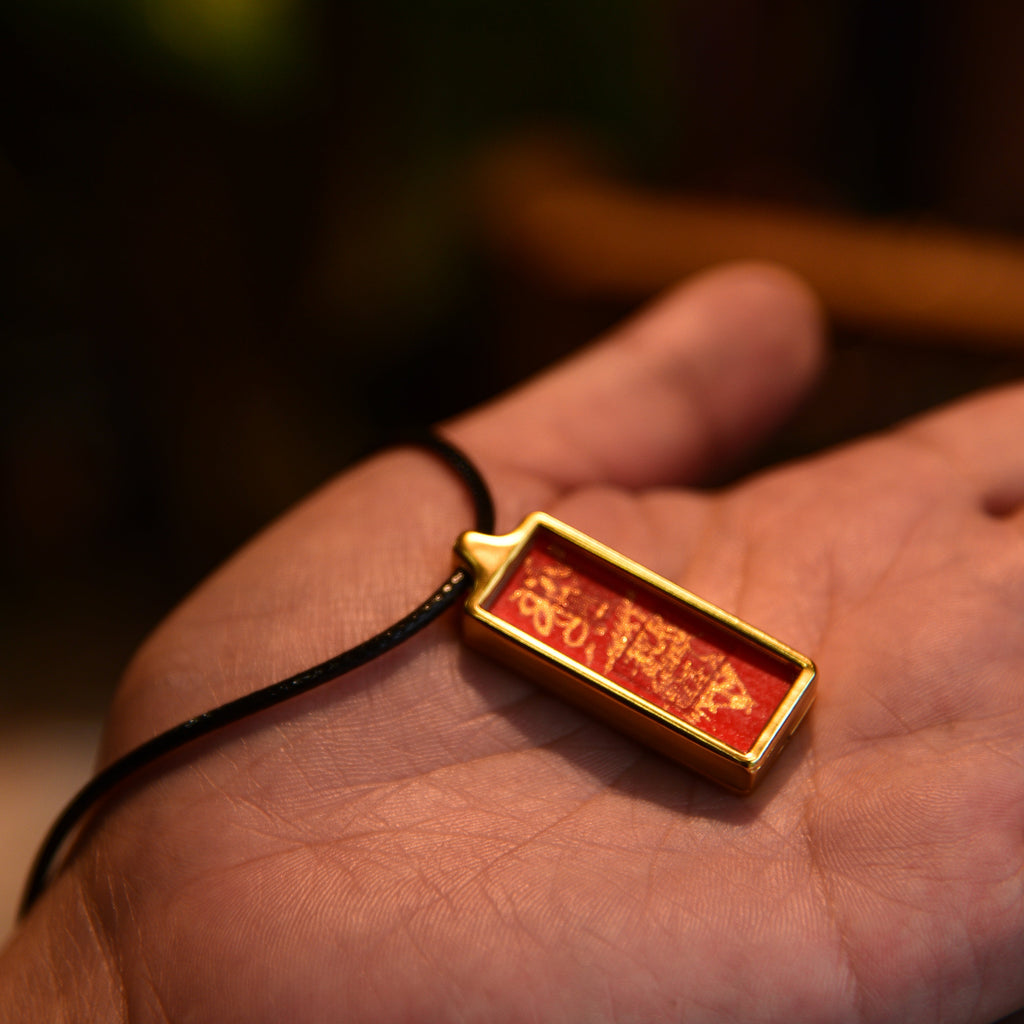 Wealth Flow Pendant | Hand-painted Taoist Talisman