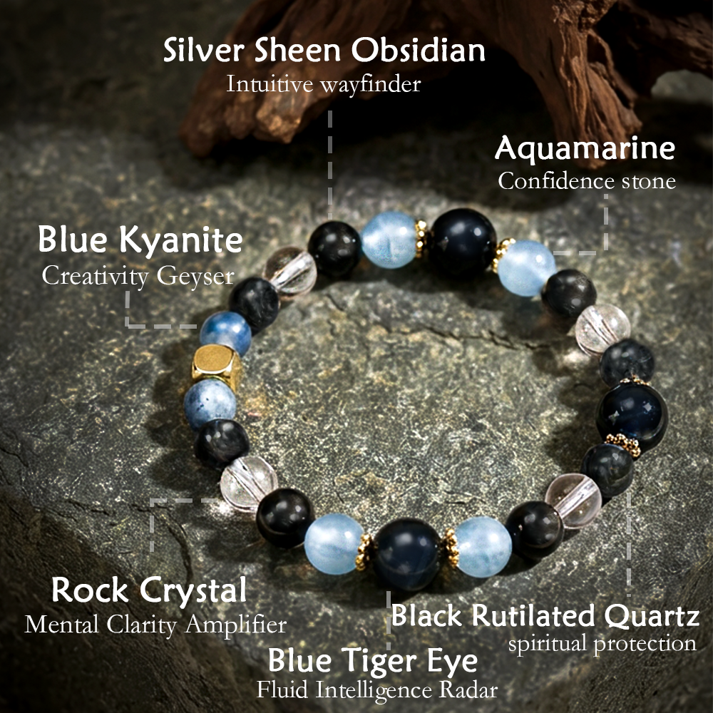 Five-Element Water Series Crystal Bracelet