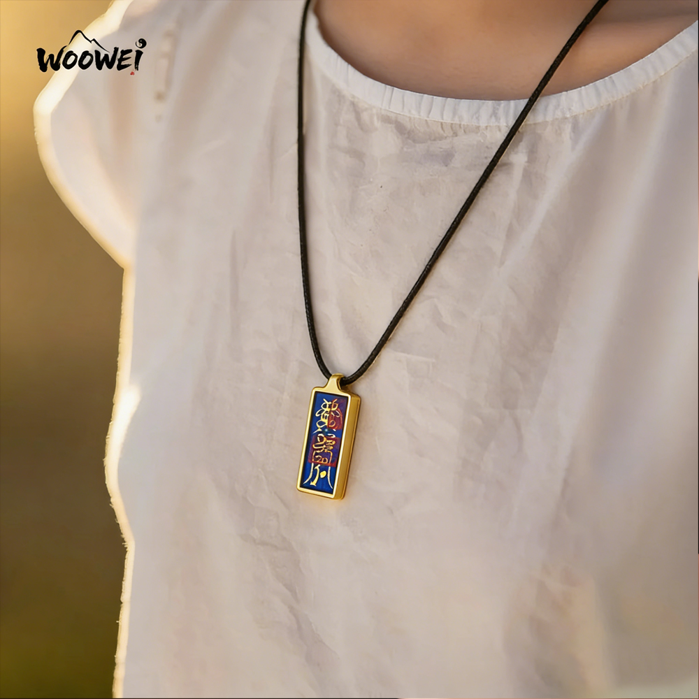 Wealth Flow Pendant | Hand-painted Taoist Talisman