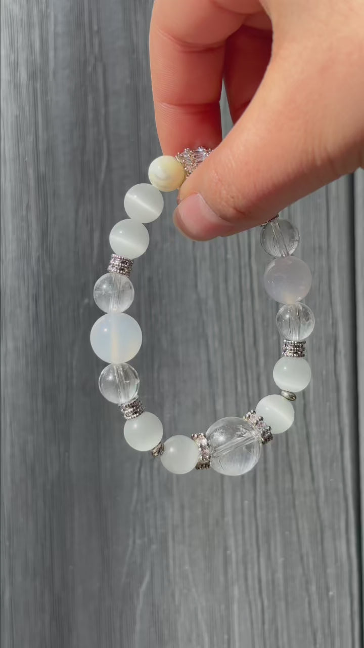 Designer Metal Element Crystal Bracelet