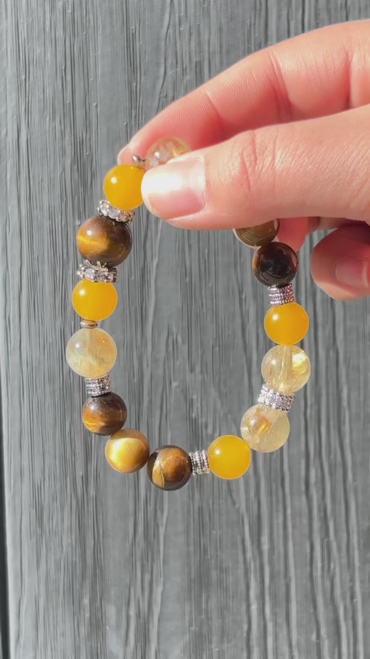 Designer Earth Element Crystal Bracelet