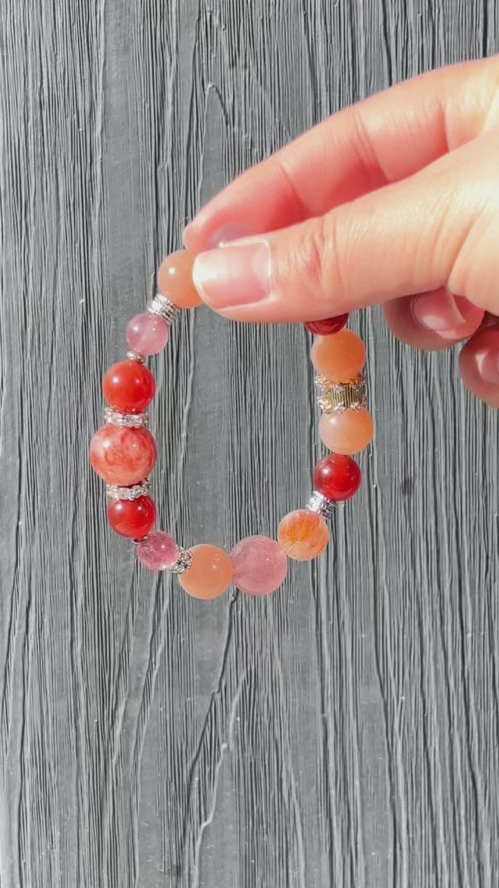 Designer Fire Element Crystal Bracelet