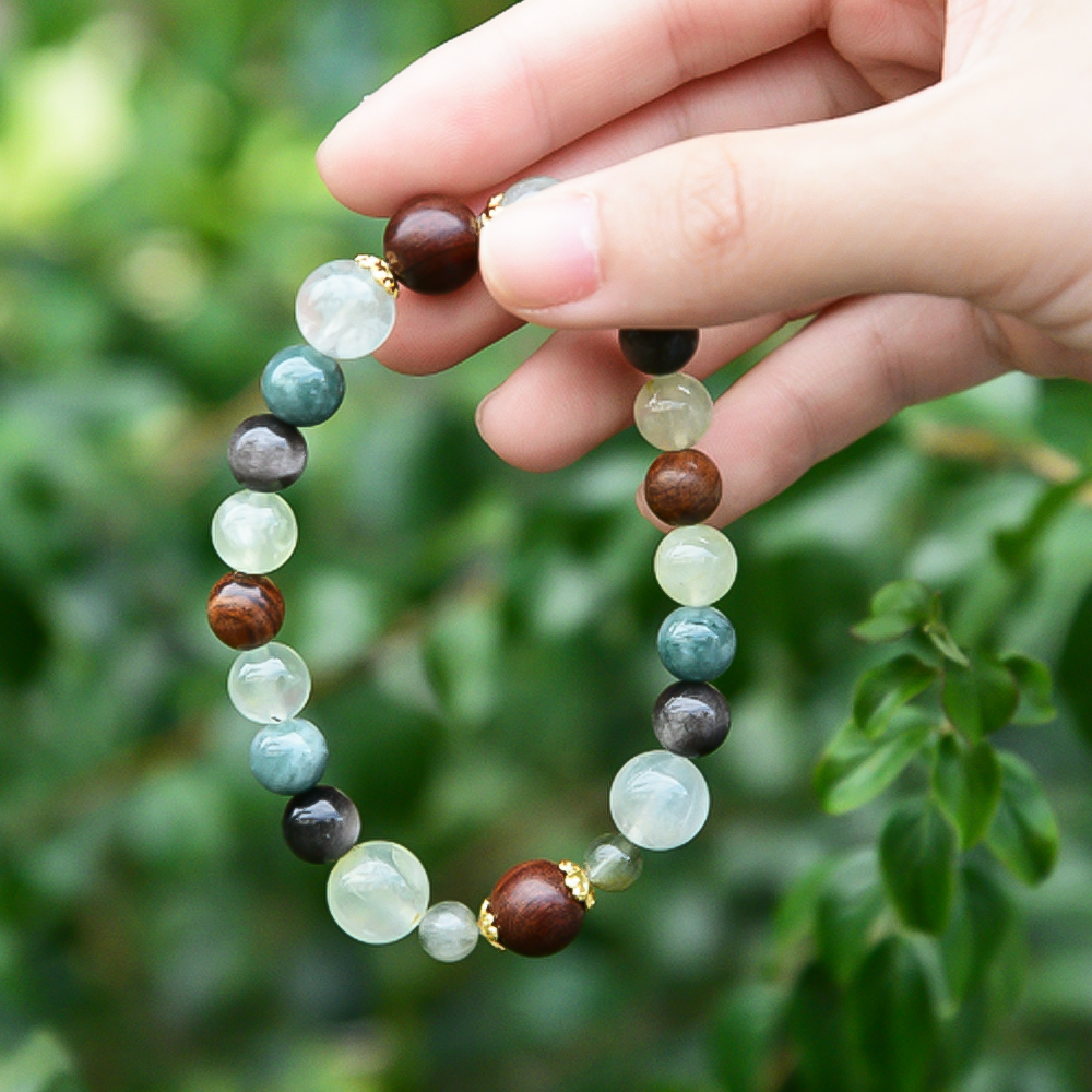 Five-Element Wood Series Crystal Bracelet