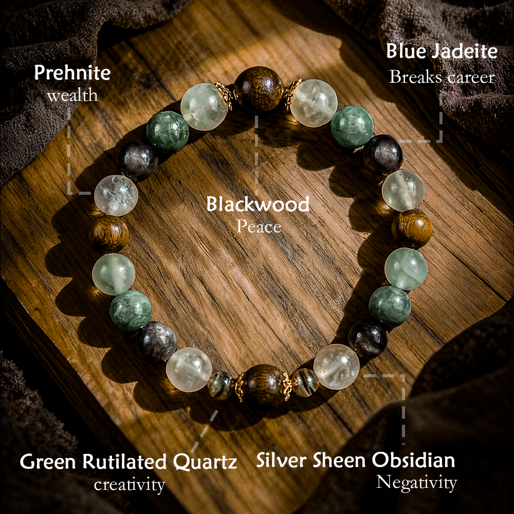 Wood-Energy Crystal Bracelet Wudang Mountain