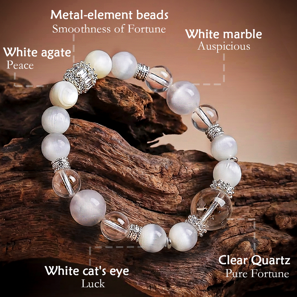 Five Elements Crystal Bracelet | Metal Element